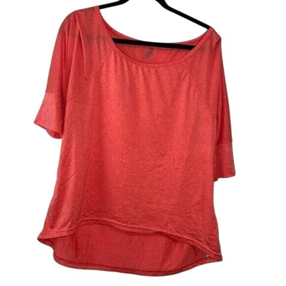 Champion Coral Open Back Activewear Top Womens L/G 100% Polyester Lightweight & - Picture 1 of 5